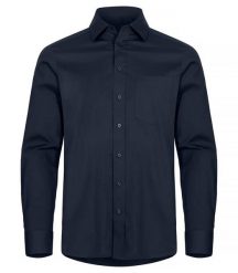 Clique Stretch Shirt L/S koszula z elastycznego bawełnianego materiału - Dark. Niebieskie koszule CLIQUE, l, bez wzorów, z bawełny, bez kołnierzyka, bez ramiączek. Za 188.33 zł.