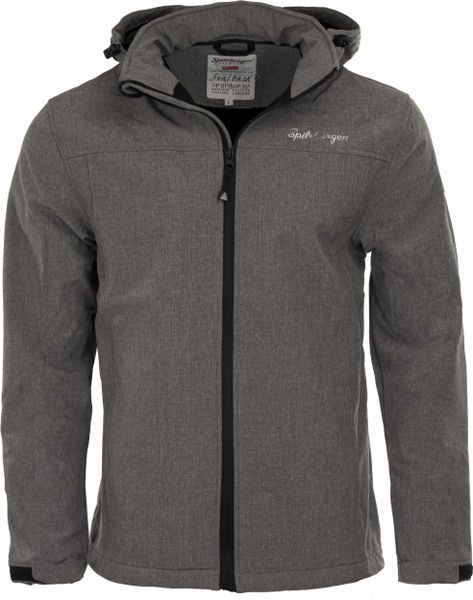 Męska kurtka softshell Spitsbergen Norway Wms Jacket Melange Grey. Szare kurtki Erima, m, bez wzorów, z materiału. Za 255.99 zł.