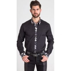 KOSZULA VERSACE JEANS. Czarne koszule Versace Jeans, m, bez wzorów, z jeansu, bez kołnierzyka, bez ramiączek. Za 449.00 zł.