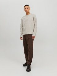 Jack & Jones Sweter w kolorze beżowym rozmiar: L. Brązowe swetry nierozpinane Jack & Jones, l, bez wzorów, bez kołnierzyka, bez ramiączek. Za 101.70 zł.