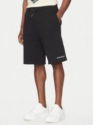Guess Jeans Szorty sportowe M5GD49 KCPR1 Czarny Regular Fit. Czarne krótkie spodenki sportowe Guess Jeans, l, z aplikacjami, z bawełny. Za 259.99 zł.