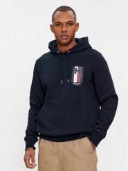 Tommy Hilfiger Bluza Emblem MW0MW33665 Granatowy Regular Fit. Niebieskie bluzy Tommy Hilfiger, m, bez wzorów, z syntetyku, bez kaptura. Za 509.99 zł.