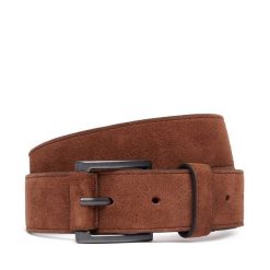 Pasek Tommy Hilfiger. Brązowe paski Tommy Hilfiger, bez wzorów. Za 229.99 zł.