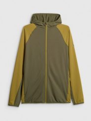 4F Bluza trekkingowa regular z kapturem męska - khaki L. Brązowe bluzy 4F, l, bez wzorów, z kapturem. Za 249.99 zł.