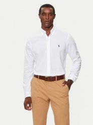 Polo Ralph Lauren Koszula 710654408003 Biały Regular Fit. Białe koszule Polo Ralph Lauren, m, bez wzorów, z bawełny, bez kołnierzyka, bez ramiączek. Za 439.99 zł.