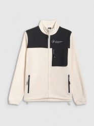 4F Polar ze stójką regular męski - beżowy S. Brązowe bluzy z polaru 4F, m, bez wzorów, z polaru, bez kaptura. Za 199.99 zł.
