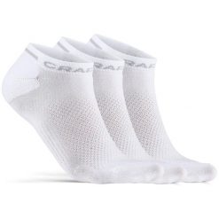 CRAFT Core Dry 3 pary białych skarpetek z podparciem łuku stopy. Białe skarpety Craft, bez wzorów, z materiału. Za 141.50 zł.