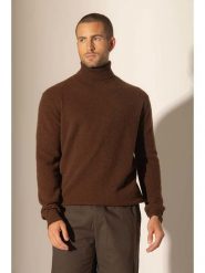 Perfect Cashmere Kaszmirowy golf "Trevor" w kolorze ciemnobrązowym rozmiar: XL. Brązowe golfy Perfect Cashmere, xl, bez wzorów, z kaszmiru, bez ramiączek. Za 522.45 zł.