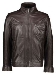 Bugatti Skórzana kurtka w kolorze brązowym rozmiar: 52. Brązowe kurtki Bugatti, bez wzorów, ze skóry, bez kaptura. Za 578.99 zł.