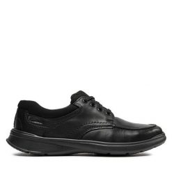 Półbuty Clarks. Czarne eleganckie półbuty Clarks, bez wzorów, bez obcasa, bez zapięcia. Za 309.99 zł.
