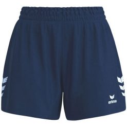 Spodenki Erima Celebrate 125 w kolorze niebieskim. Niebieskie szorty Erima, bez wzorów, z dzianiny, sportowe. Za 252.99 zł.
