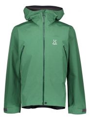 Haglöfs Kurtka hardshellowa "GTX Jacket" w kolorze zielonym rozmiar: L. Zielone kurtki outdoor i hardshell Haglöfs, l, bez wzorów, bez kaptura. Za 554.23 zł.