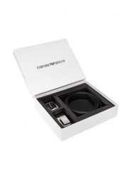 Emporio Armani Pasek Męski Y4S498 YLP4E 81519 Czarny. Czarne paski Emporio Armani, bez wzorów, ze skóry. Za 529.99 zł.