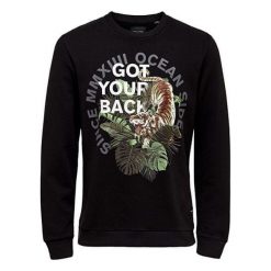 ONLY&SONS Męska sweter Pedley Crew Sweat Black (rozmiar S). Czarne swetry nierozpinane Only&Sons, m, bez wzorów, bez kołnierzyka, bez ramiączek. W wyprzedaży za 91.00 zł.