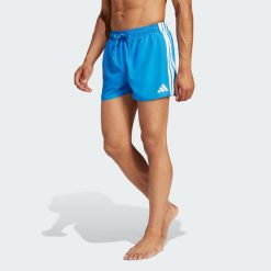 Szorty do pływania 3-Stripes 3-Inch. Białe krótkie spodenki sportowe Adidas, xs, bez wzorów, z materiału. Za 149.00 zł.