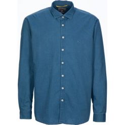 Koszula "Dave" - Regular fit - w kolorze niebieskim. Niebieskie koszule Camel Active, m, bez wzorów, z bawełny, bez kołnierzyka, bez ramiączek. W wyprzedaży za 87.95 zł.