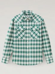 Woolrich Koszula w kolorze zielono-białym rozmiar: M. Zielone koszule Woolrich, m, bez wzorów, z bawełny, bez kołnierzyka, bez ramiączek. Za 252.12 zł.