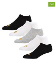 LEE Underwear Skarpety (5 par) "Frankie" w kolorze czarnym, białym i szarym rozmiar: 40-42. Białe skarpety LEE Underwear, bez wzorów. Za 35.10 zł.