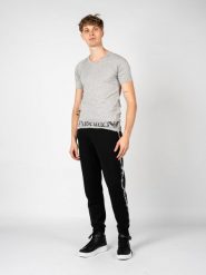 Emporio Armani T-shirt "V-Neck" | 111760 3R755 | Mężczyzna | Szary Melanż. Szare t-shirty Emporio Armani, m, bez wzorów, z bawełny, bez kołnierzyka, bez ramiączek. W wyprzedaży za 199.00 zł.