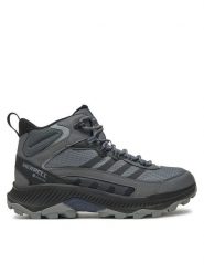 Merrell Trekkingi Speed Strike 2 Mid Gtx GORE-TEX J037821 Szary. Szare botki sznurowane Merrell, bez wzorów, z gore-texu, bez obcasa, bez zapięcia. Za 449.99 zł.