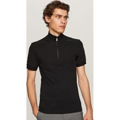 Koszula polo z zamkiem - Czarny. Koszulki polo sportowe marki Reserved. W wyprzedaży za 29.99 zł.