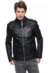 KURTKA SKÓRZANA TOM TAILOR LEATHER LOOK BIKER JACKET 3721883.00.12 COL. 2578 SSN 5040. Kurtki Tom Tailor, s, bez wzorów, ze skóry, bez kaptura. Za 279.99 zł.