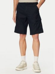 BOSS Szorty materiałowe Sisla 50559366 Granatowy Relaxed Fit. Niebieskie szorty Boss, m, bez wzorów, ze lnu. Za 629.99 zł.