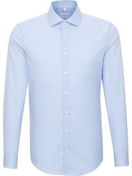 Seidensticker Koszula - Slim fit - w kolorze błękitnym rozmiar: 43. Niebieskie koszule Seidensticker, bez wzorów, z bawełny, bez kołnierzyka, bez ramiączek. Za 141.52 zł.
