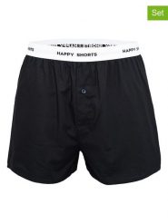 Happy Shorts Bokserki (3 pary) w kolorze czarnym rozmiar: S. Czarne bokserki Happy Shorts, s, bez wzorów. Za 96.37 zł.