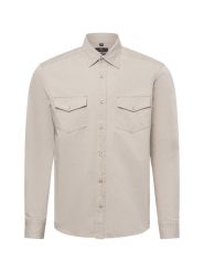 Nils Sundström koszula casual Mężczyźni Comfort Fit Bawełna beżowy, S. Brązowe koszule Nils Sundström, m, bez wzorów, z bawełny, bez kołnierzyka, bez ramiączek. Za 229.95 zł.