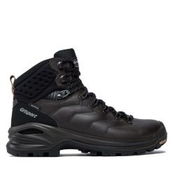 Trekkingi Grisport. Brązowe botki sznurowane Grisport, bez wzorów, bez obcasa, bez zapięcia. Za 399.99 zł.