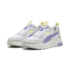 Młodzieżowe sneakersy Trinity Lite PUMA White Lavender Alert Glacial Gray Purple. Biała buty sportowe casual Puma, bez wzorów, bez zapięcia. Za 219.00 zł.