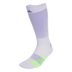 Biegowe skarpety do łydki adizero. Fioletowe skarpetki sportowe Adidas, bez wzorów, z elastanu. Za 89.95 zł.