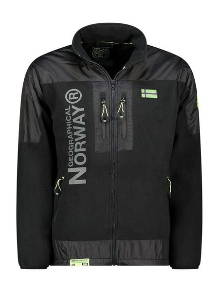 Geographical Norway Kurtka polarowa "Tulene" w kolorze czarnym rozmiar: L. Czarne kurtki Geographical Norway, l, bez wzorów, z materiału, bez kaptura. Za 131.12 zł.