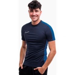 Koszulka sportowa męska Nike DF Academy 23. Niebieskie t-shirty sportowe Nike, bez wzorów, bez ramiączek, do piłki nożnej. Za 88.00 zł.