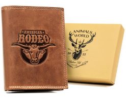 Portfel skórzany Always Wild N4-CHM brązowy. Brązowe portfele Always Wild, bez wzorów, z nubiku. Za 50.00 zł.