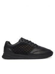 Tommy Hilfiger Sneakersy Elevated Th Mono Mix Runner FM0FM06015 Czarny. Czarne buty sportowe casual Tommy Hilfiger, bez wzorów, ze skóry, bez zapięcia. Za 569.99 zł.