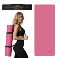 Mata do jogi minimalistyczna Fit.me 4mm kauczuk. Czerwone paski FIT.ME, bez wzorów, z kauczuku, sportowe. Za 194.95 zł.