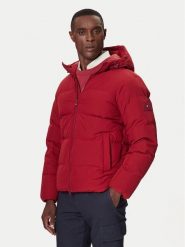 Tommy Hilfiger Kurtka puchowa MW0MW40616 Czerwony Regular Fit. Czerwone kurtki Tommy Hilfiger, m, bez wzorów, z puchu, bez kaptura. Za 1,349.00 zł.