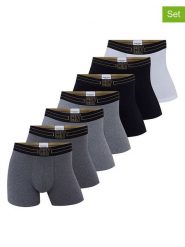 CR7 Bokserki (7 par) w kolorze szarym, białym i czarnym rozmiar: S. Białe bokserki CR7, s, bez wzorów. Za 130.99 zł.