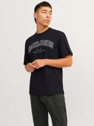 Jack & Jones Koszulka "Caleb" w kolorze granatowym rozmiar: L. Niebieskie bezrękawniki Jack & Jones, l, bez wzorów, z bawełny, bez kołnierzyka, bez ramiączek. Za 35.35 zł.