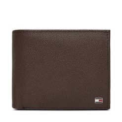Duży Portfel Męski Tommy Hilfiger. Brązowe portfele Tommy Hilfiger, bez wzorów. Za 369.99 zł.