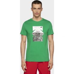T-shirt męski TSM013 - zielony. T-shirty marki 4F. Za 49.99 zł.
