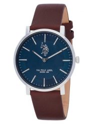 U.S. Polo Assn. Zegarek kwarcowy w kolorze srebrno-brązowo-granatowym rozmiar: onesize. Brązowe, analogowe zegarki U.S. Polo Assn., ze stali. Za 217.99 zł.