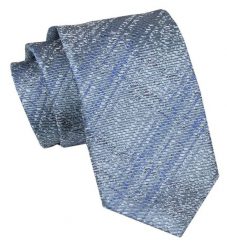 Klasyczny Męski Krawat - ALTIES - Jasnoniebieski. Niebieskie krawaty i muchy Alties, bez wzorów, z tkaniny. Za 49.00 zł.