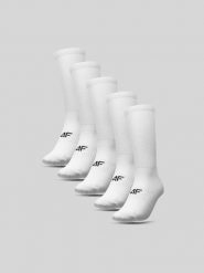 4F Skarpetki długie (5-pack) męskie - białe 43-46. Białe skarpety 4F, bez wzorów, z bawełny. Za 69.99 zł.