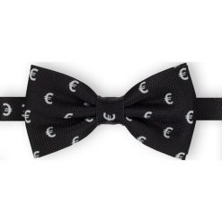 Mucha Męska, Czarna w Białe Euro Centy, Pieniądze, Bez Poszetki -EM Men's Accessories. Białe krawaty i muchy Em men's accessories, bez wzorów. Za 49.99 zł.
