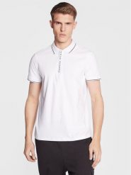 Armani Exchange Polo 8NZF71 ZJH2Z 1100 Biały Regular Fit. Białe koszulki polo Armani Exchange, m, bez wzorów, z bawełny, bez kołnierzyka, bez ramiączek. Za 269.99 zł.