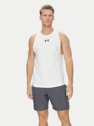 Under Armour Tank top Zone 1361901 Biały Loose Fit. Białe t-shirty sportowe Under Armour, bez wzorów, z syntetyku, bez ramiączek, do koszykówki. Za 89.99 zł.