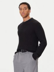 HUGO Sweter Syer 50546995 Czarny Regular Fit. Czarne swetry rozpinane Hugo, m, bez wzorów, z bawełny, bez kołnierzyka, bez ramiączek. Za 619.99 zł.
